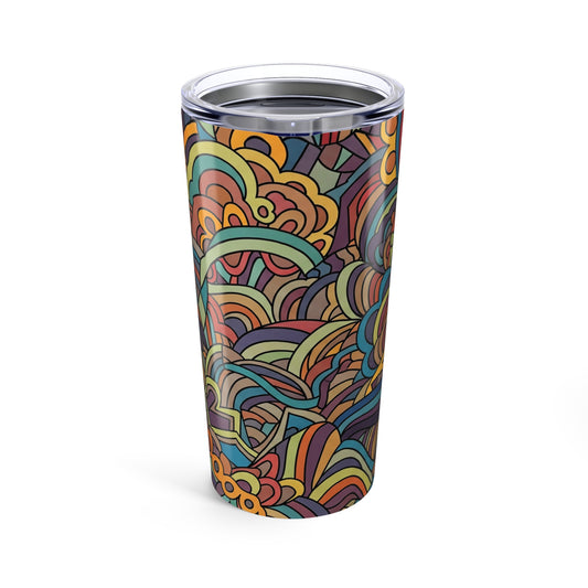 20oz Stainless Steel Tumbler With Unique Printed Art Double Wall Vacuum Insulated Spill Resistant BPA Free Hot Cold
