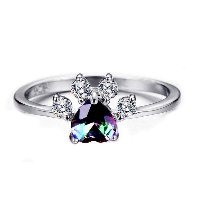 Rose Gold Footprint Ring Hand Ornament Jewelry Elegant Delicate Design Fashion Accessory Gift For Women Manual