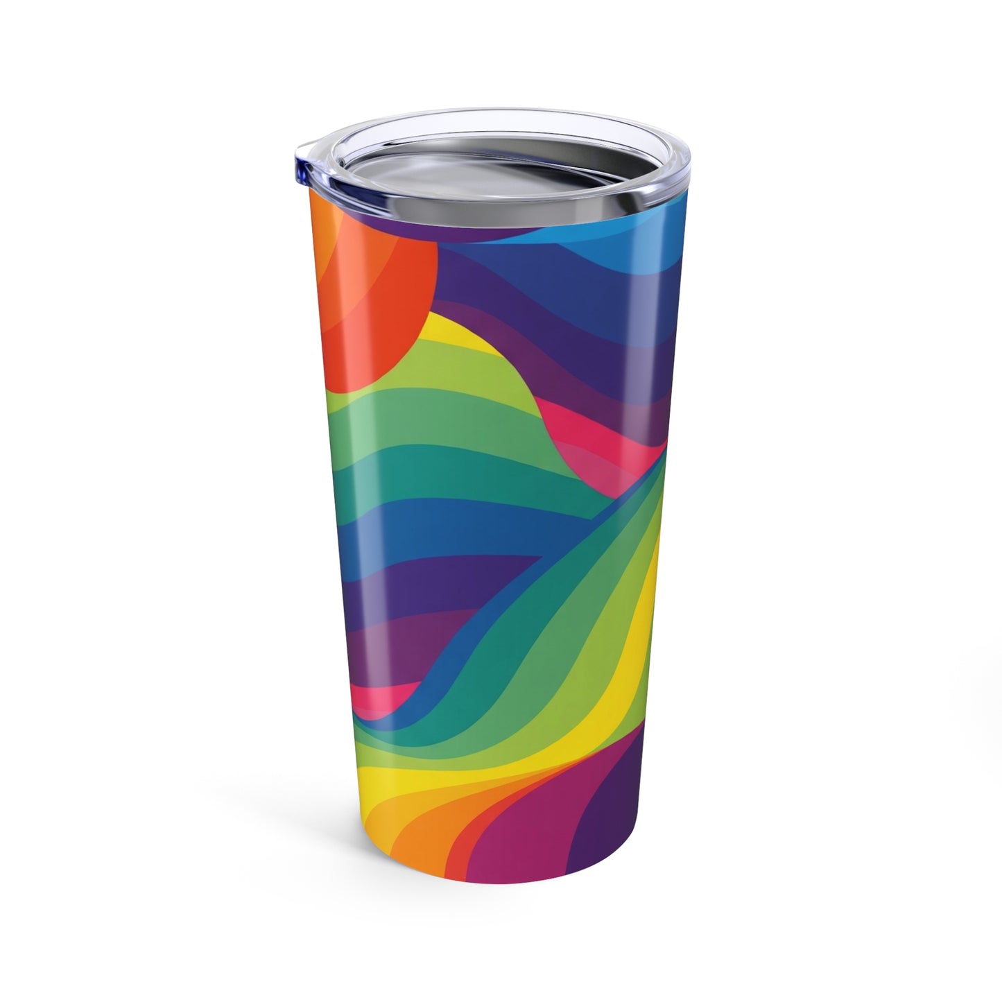 20 Ounce Stainless Steel Tumbler With Printed Design Double Wall Vacuum Insulated Travel Mug For Hot And Cold