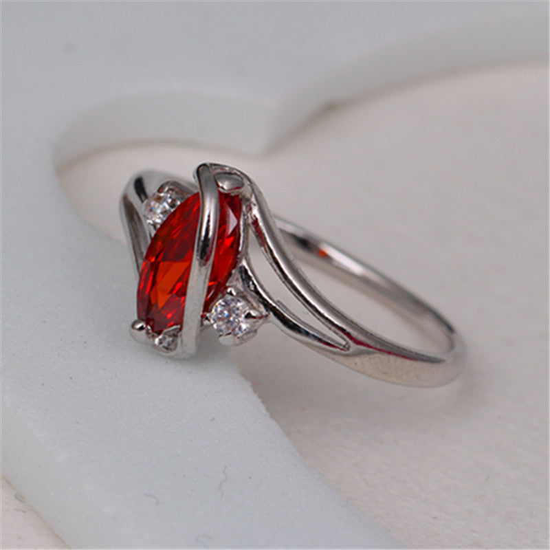 Round Cut Cubic Zirconia Copper Ring Bridal Set For Engagement Wedding Anniversary Or Party Stylish Fashion Or