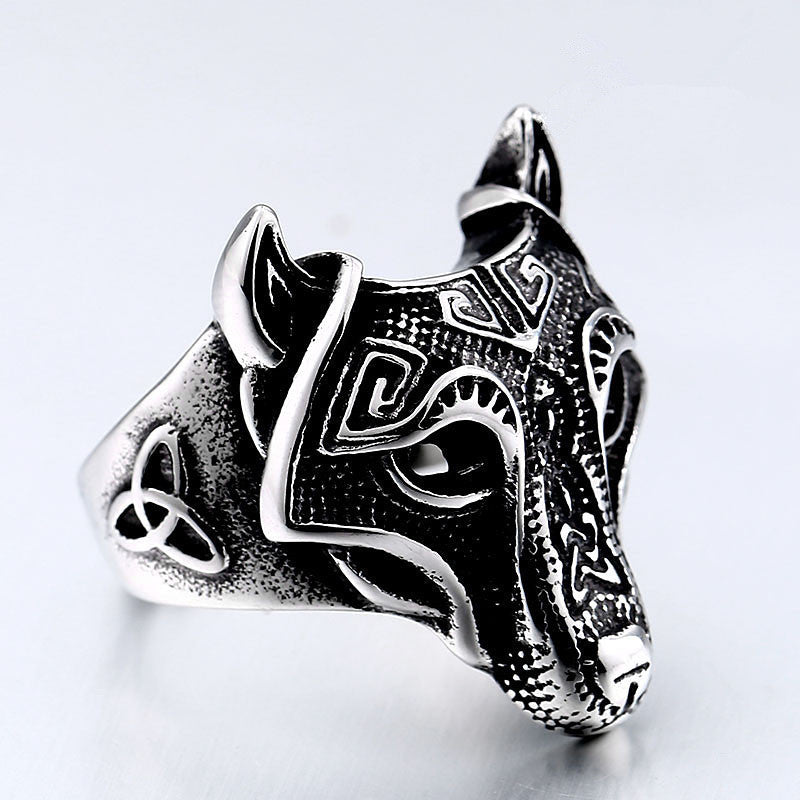 Mens Animal Ring Electroplated Alloy Fashion Jewelry Durable Statement Band Unique Bold Design Accessory Charm