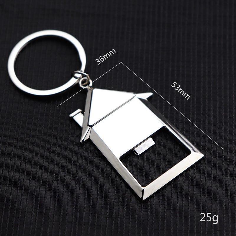 House Shape Bottle Opener Keychain Unique Cartoon Design Perfect Unisex Gift Points Exchange Business Everyday