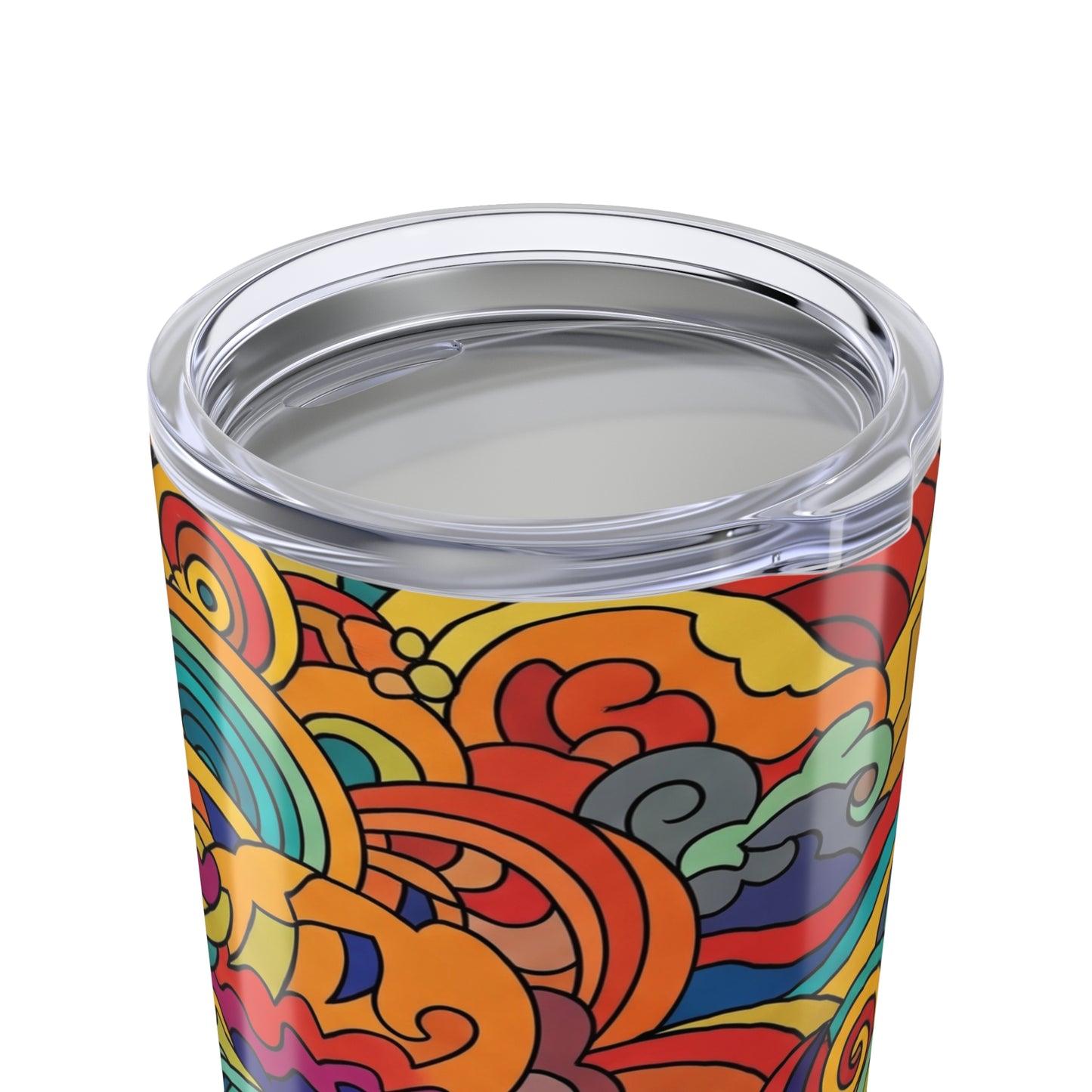 20 Oz Stainless Steel Tumbler Printed Design Double Wall Vacuum Insulation Spill Resistant Travel Coffee Mug With
