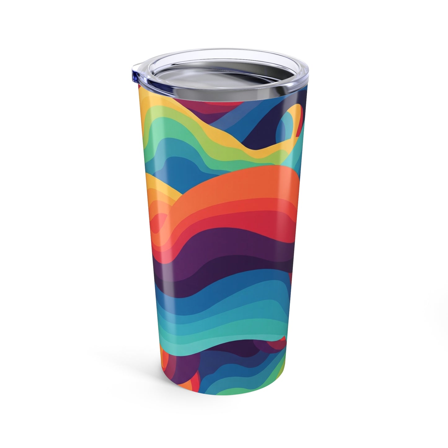 20oz Stainless Steel Tumbler With Double Wall Vacuum Insulation And Printed Design For Hot And Cold Drinks Travel