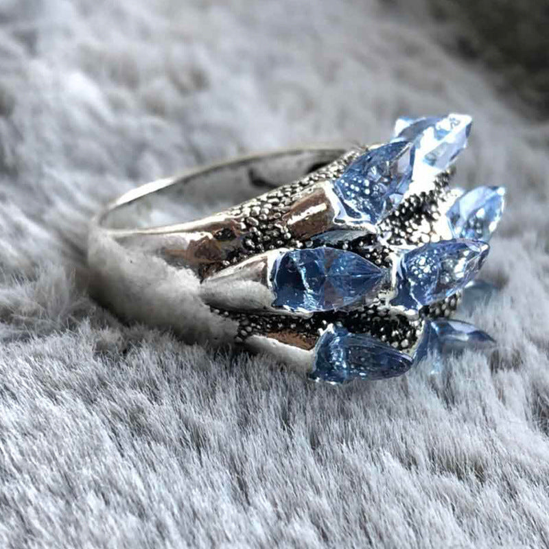 Womens Zircon Ring Electroplated Geometric Design Fashion Jewelry For Special Occasions Elegant Accessory Gift