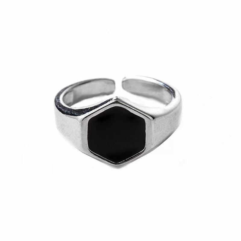 Geometric Copper Ring Platinum Plated Adjustable Opening Band French Style Jewel For Women And Girls 10mm 17mm