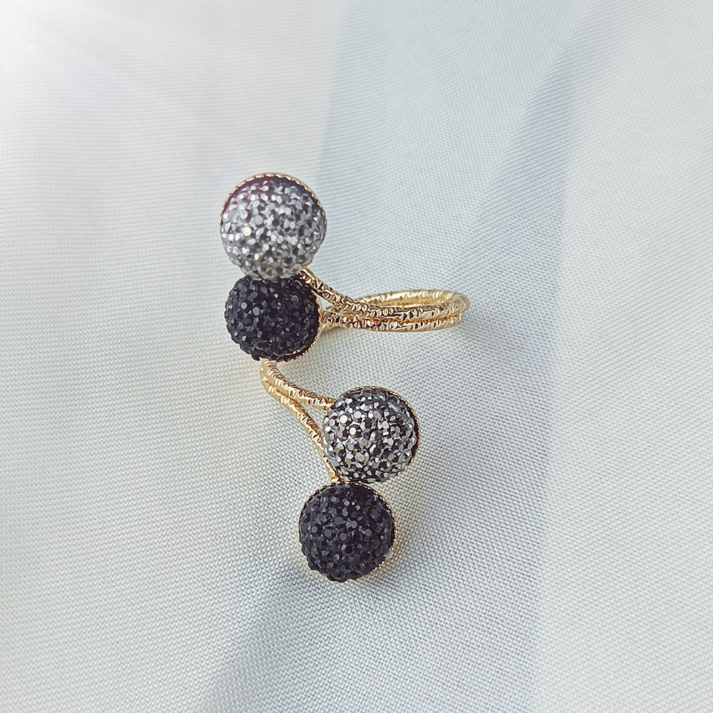 Womens Alloy Buckle Geometric Rings Simple Spring Ring Fashionable Scarf Rings Unique Design Ring Elegant Ring