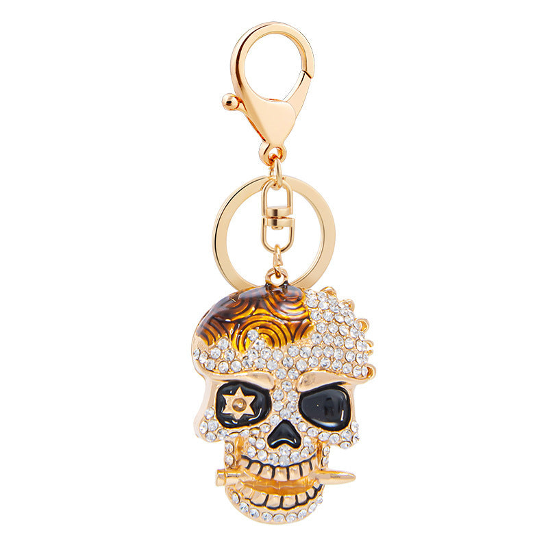 Unisex Alloy Skull Keychain Design Creative Skull Accessory For Men And Women Bag High Quality Metal Durable Finish