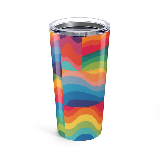 20oz Stainless Steel Tumbler With Printed Image Double Wall Vacuum Insulation Spill Resistant Keeps Drinks Hot Or