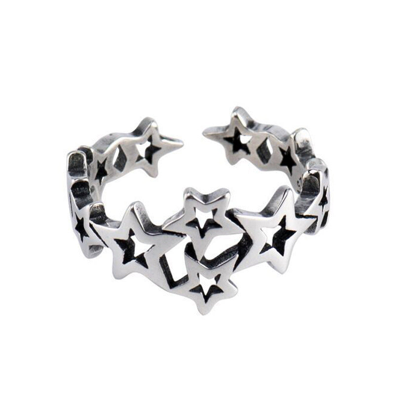 Star Ring Silver Plated Copper Fashion Jewelry for Women