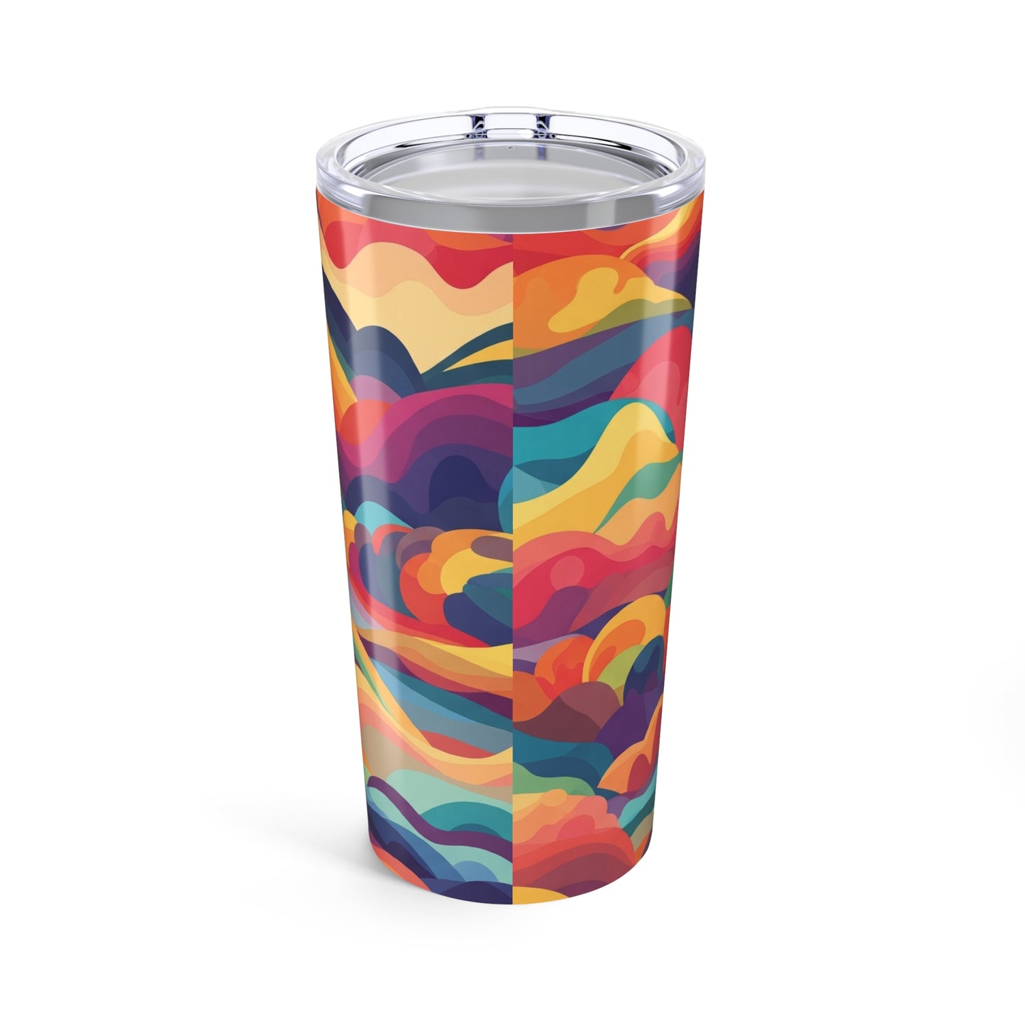 20oz Double Wall Vacuum Insulated Stainless Steel Travel Mug With Printed Design Durable Leak Proof For Hot And