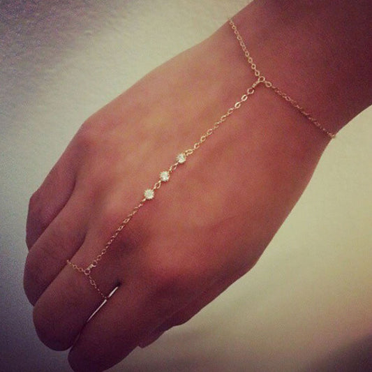 Rhinestone CopperAlloy Bracelet Chain ForWomen AndGirls Elegant Jewelry OpeningCeremony Travel Gift Advertising