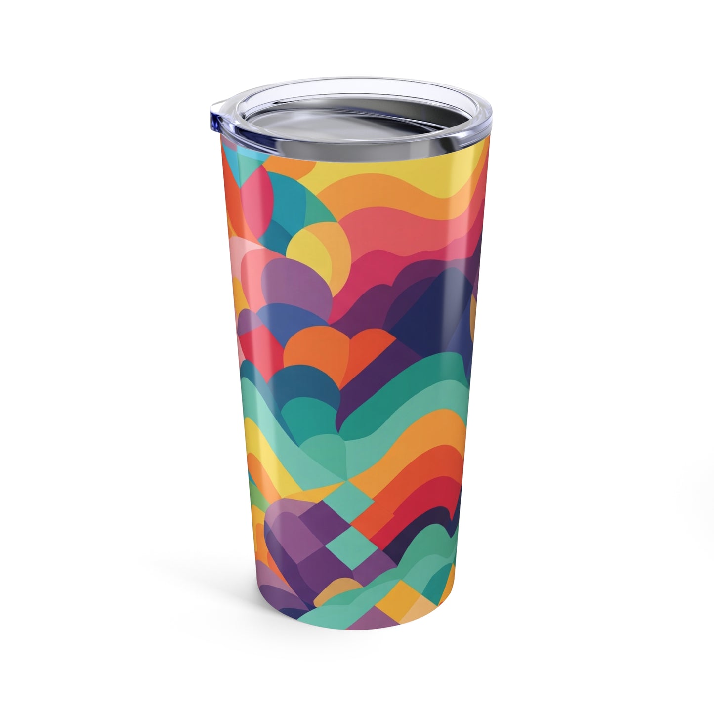 20oz Stainless Steel Tumbler With Double Wall Vacuum Insulation And Printed Design For Hot And Cold Drinks Leak