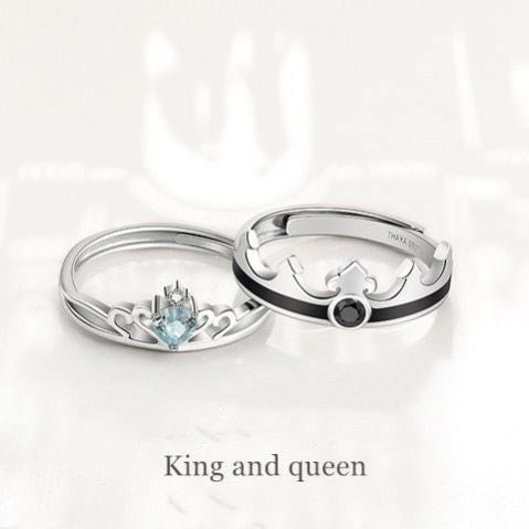 Copper Couple Rings Set Adjustable Promise Rings For Him And Her Electroplated Anniversary Wedding For Anniversary Gift