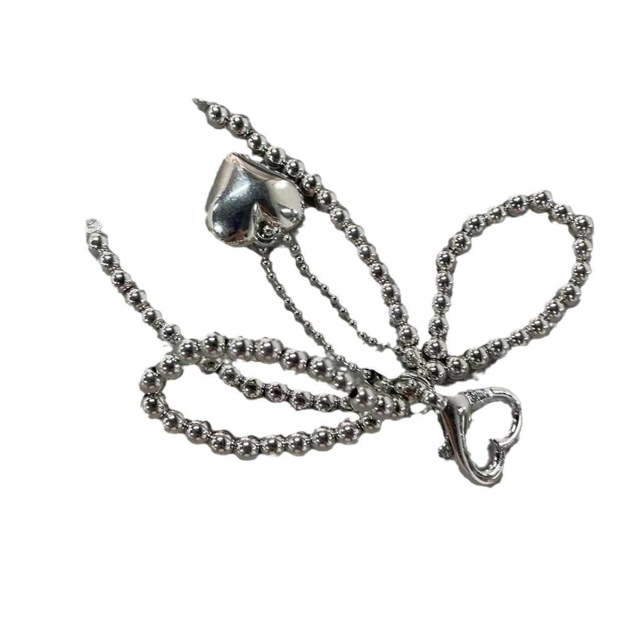 Acrylic Keychain With Pearl Bow And Heart Pendant Elegant Fashion Accessory Gift For Women For Daily Gift Idea