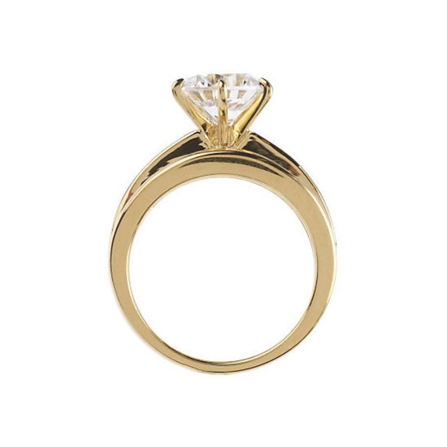 Gold Plated Zircon Ring With Retro Wave Design Copper Jewelry For Women Elegant Accessory European Style Shine