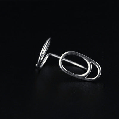 Women Fashion Alloy Nail Ring Heart Shaped Creative Design Silver And Gold Accessory For Unique Look Sparkles