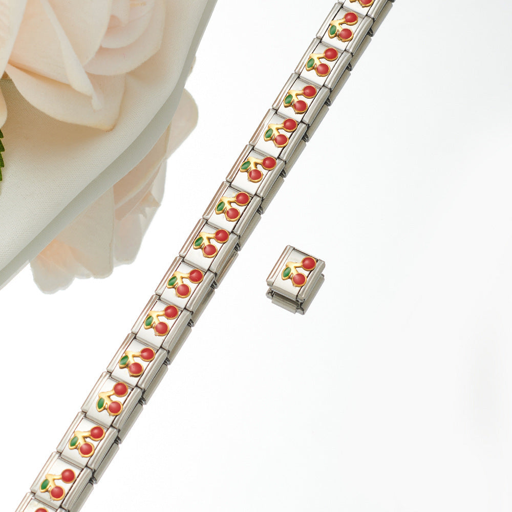 Unisex Stainless Steel Bracelet Cartoon Heart Bracelet Combination Decorative Bracelet Fashion Jewelry For Men