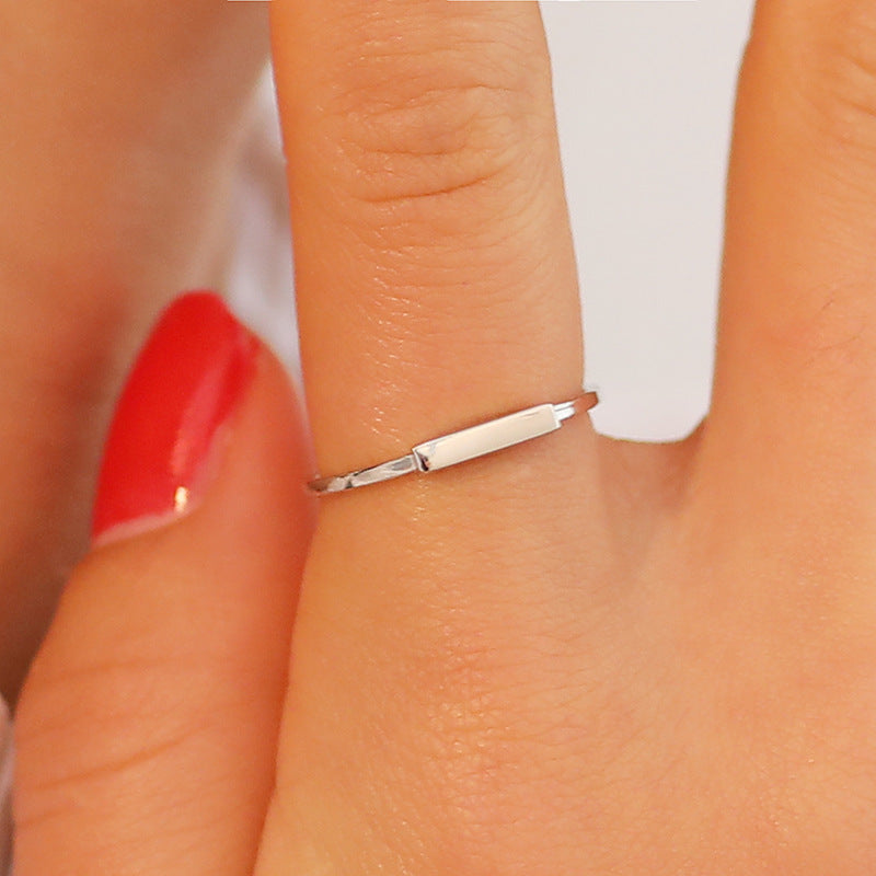 Womens Trendy Ring Japanese Korean Design Index Finger Ring Simple Electroplate Geometric Individually Packed