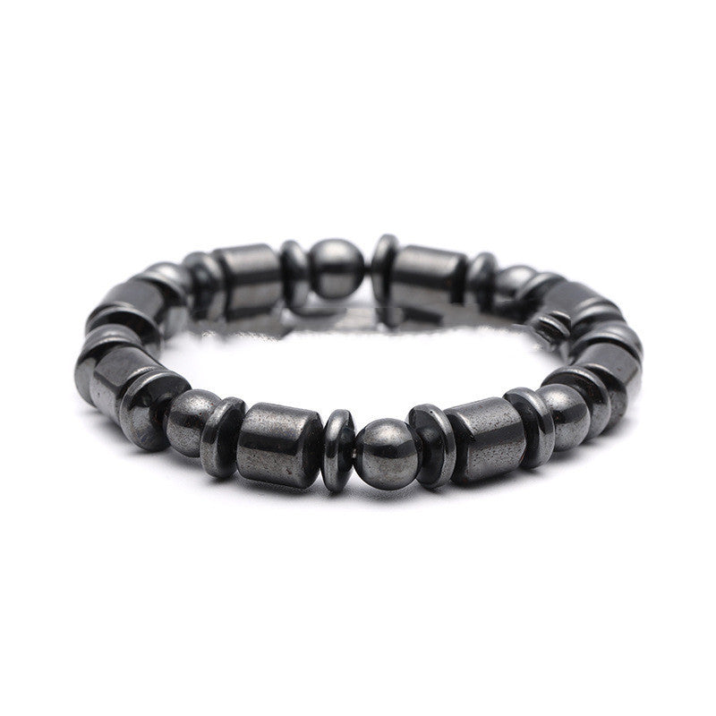 Geometric Black Gallstone Bracelet For Men And Women European Fashion Jewelry Gift Bangle Unisex Geometric Accessory