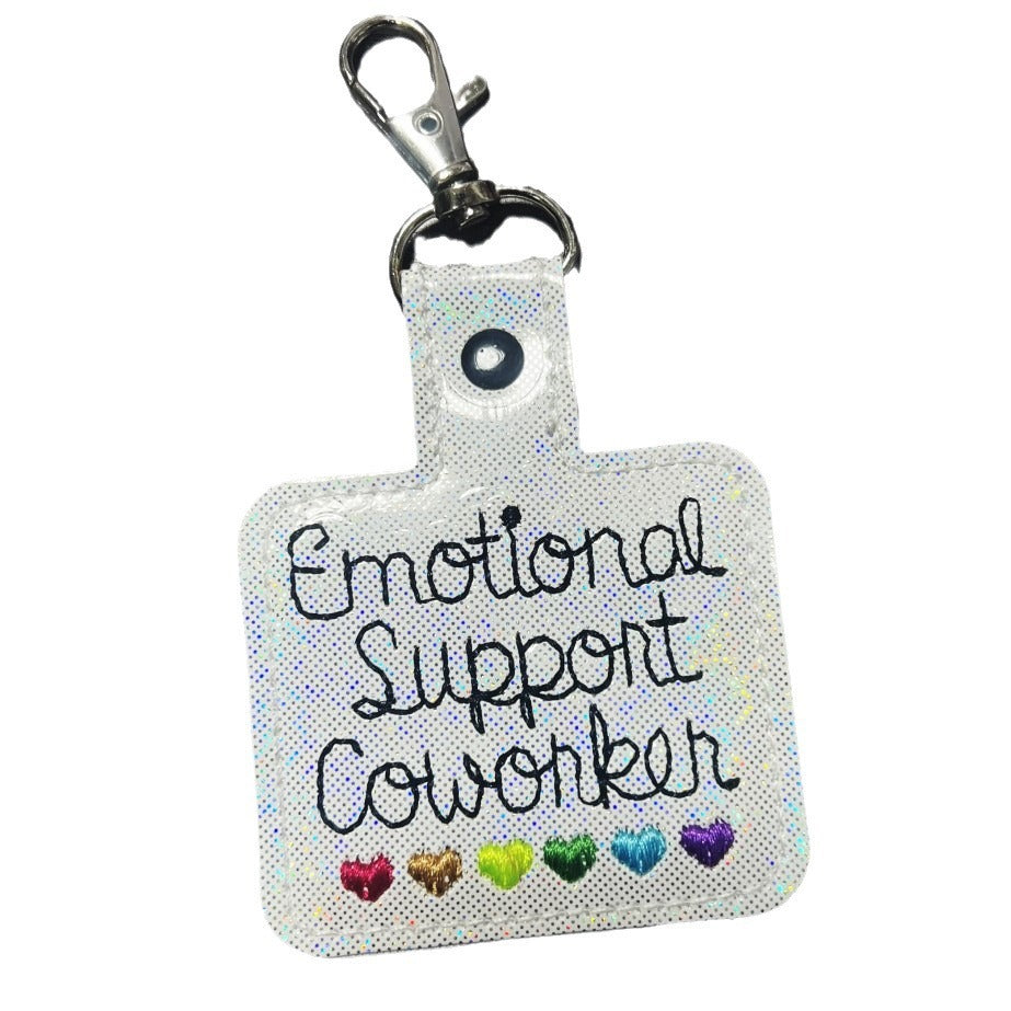 Rainbow Heart Zinc Alloy Keychain American Design Fashion Accessory Heart Snap Keychain For Keys And Bags Glow