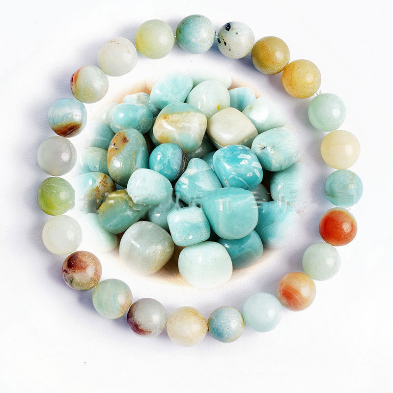 Unisex Bead Bracelet Natural Stone Hand Polished Vintage Geometric Spherical Design for Women and Men Elegance