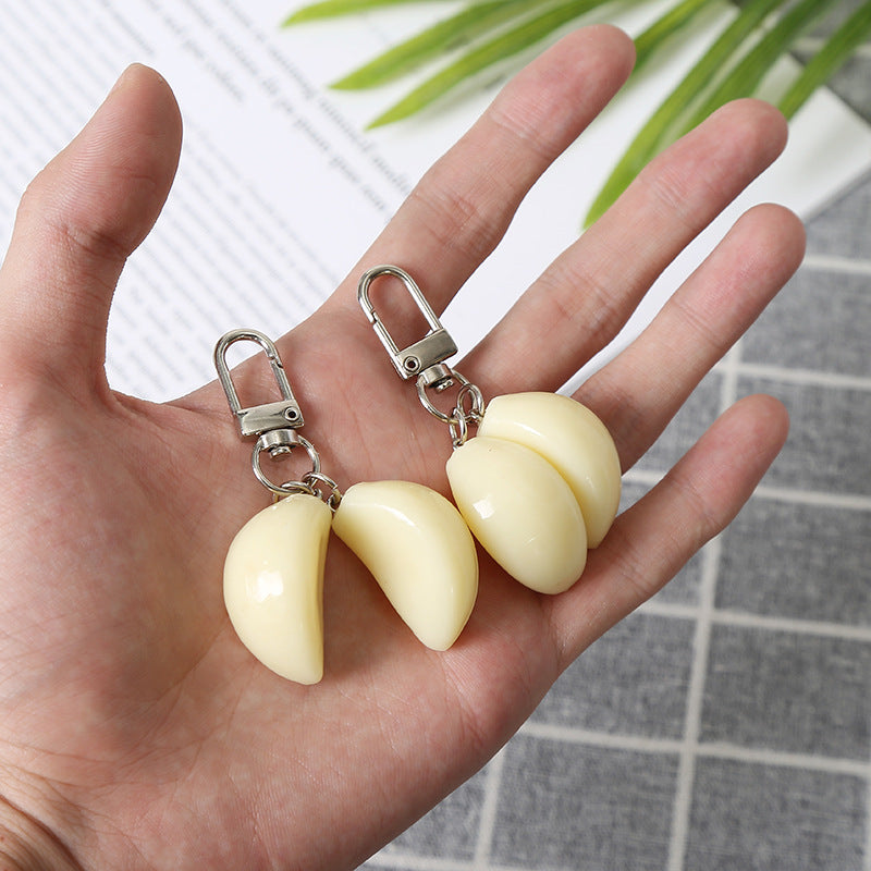 Garlic Shaped Keychain Buckle Novelty Keyring Durable Stylish Accessory For Keys Perfect Gift For Key Lovers Use