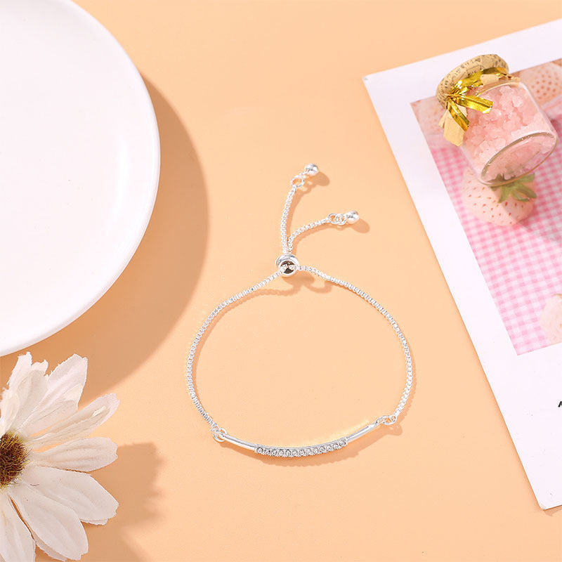 Womens Star Zircon Flower Bracelet Alloy Jewelry Gift