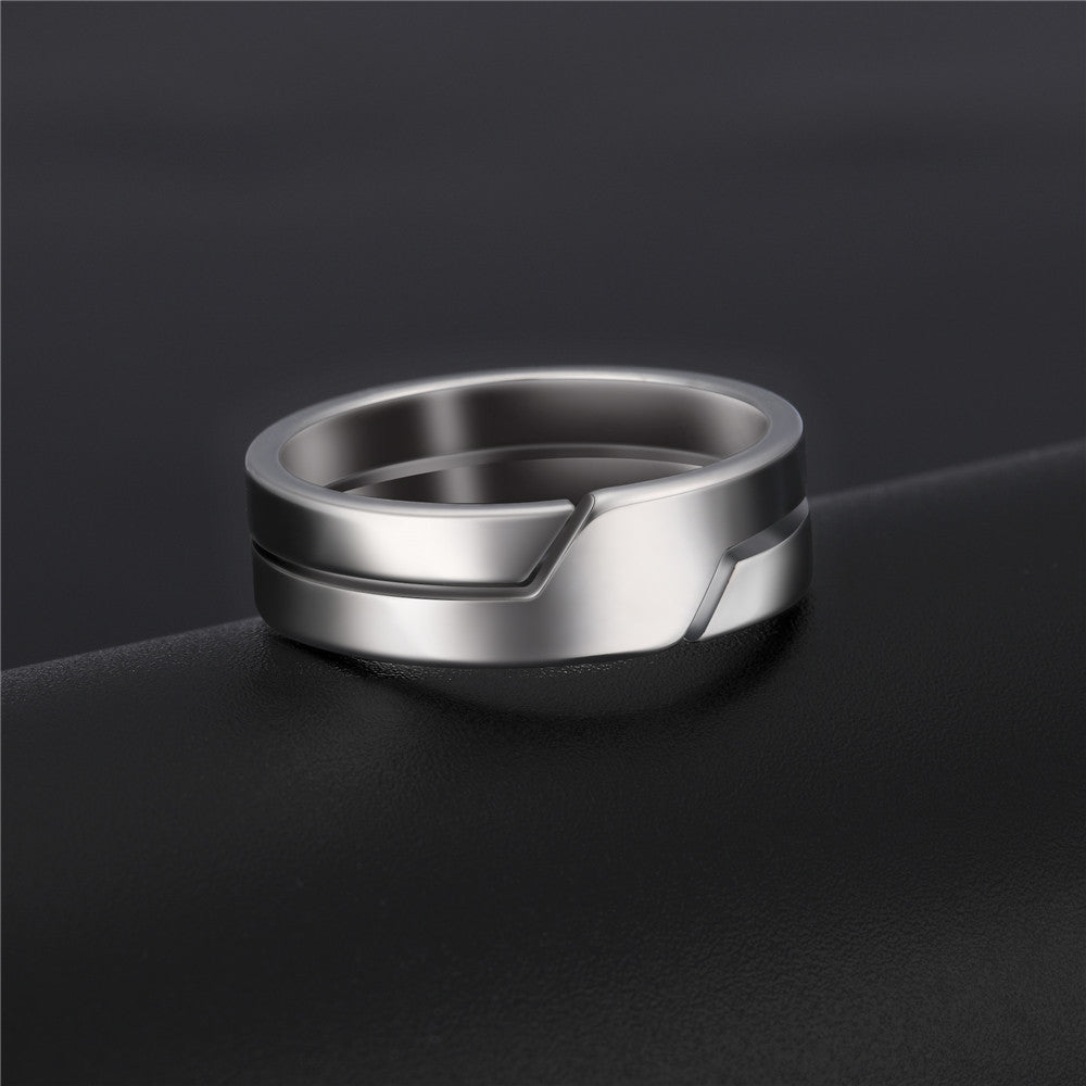 Unisex Stainless Steel Ring Glossy Fashion Jewelry Band Polished Durable Everyday Wear Ring Black Rings Silver