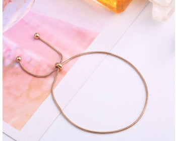 Geometric Alloy Bracelet For Women Adjustable Chain Jewelry Gold Tone Elegant Design Gift For Her Everyday Use