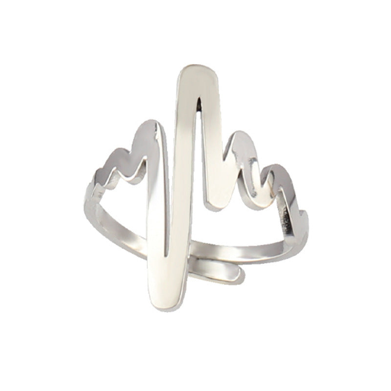 Stainless Steel Geometric Ring Natural Style Women Gold Silver Trendy Fashion Hip Hop Minimal Jewelry Timeless