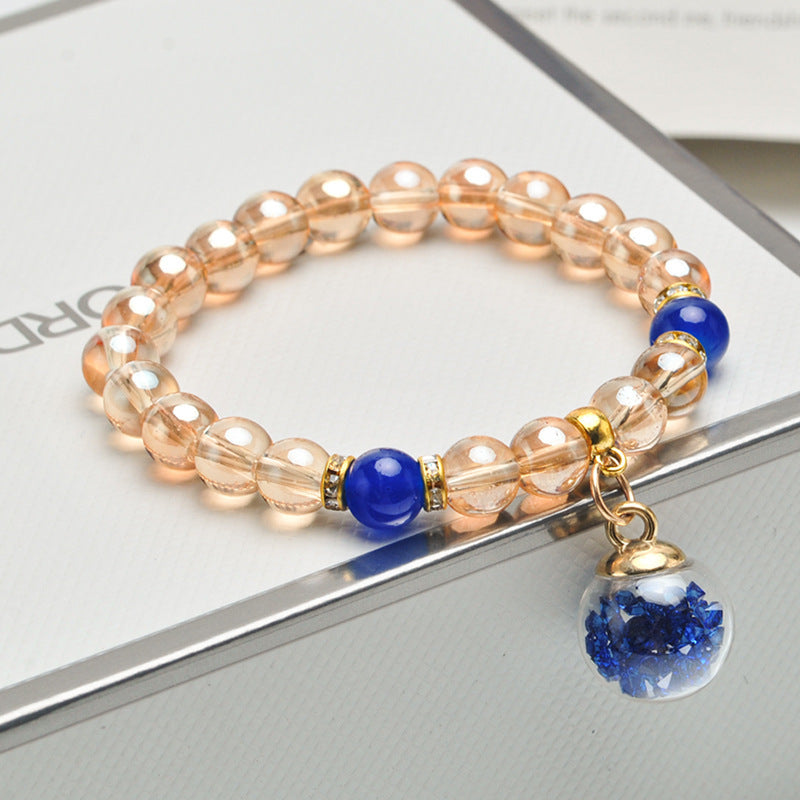 Korean Style Glass Couple Bracelets Set For Him And Her Sweet Matching Friendship Bracelets Colorful Glass Set