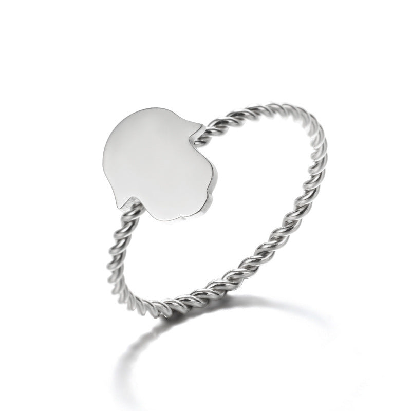 Couples Stainless Steel Rings Twisted Butterfly Cross Palm Circle Design Matching Band Set Electroplated Metal