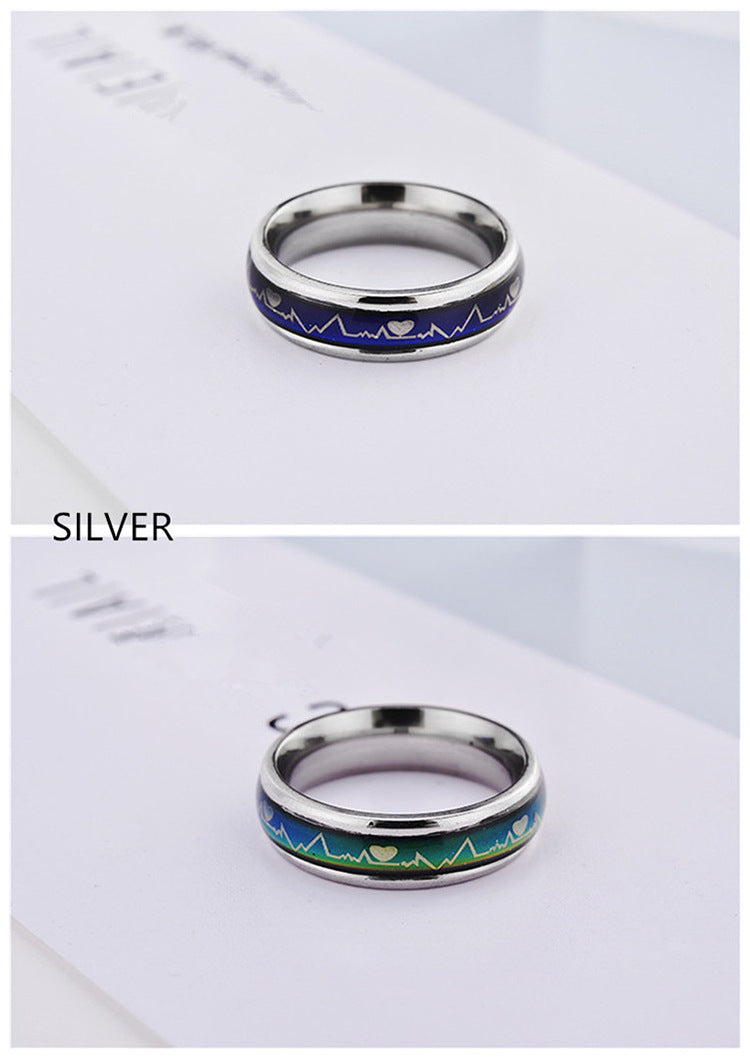 Unisex Ring Stainless Steel Couple Rings With Geometry Pattern 6mm Width Band For Birthdays And Valentines Days