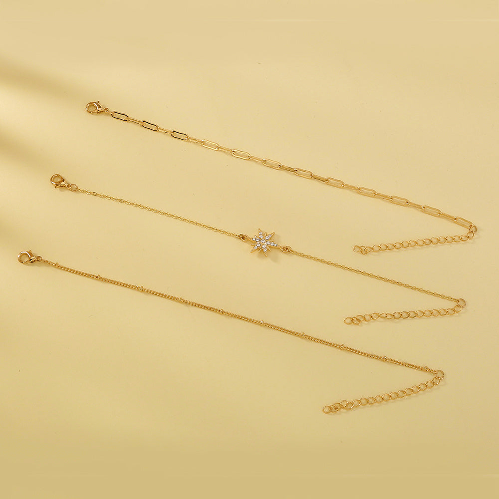 Womens Multi Layer Bracelet Copper Bracelet Electroplated Finish Jewelry Gift European American Bracelet Multi