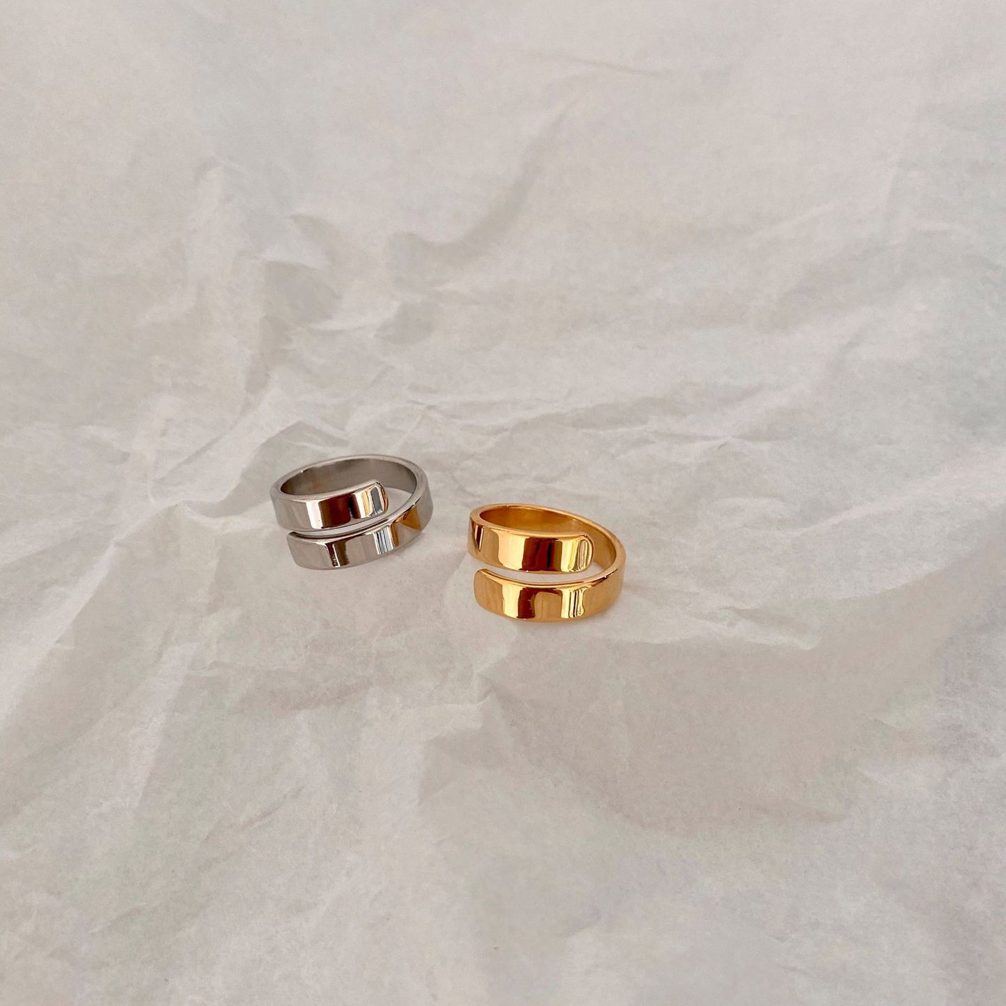 Matching Couple Rings Stainless Steel Geometric Electroplated Durable Simple Fashion Jewelry For Unisex Kit Set