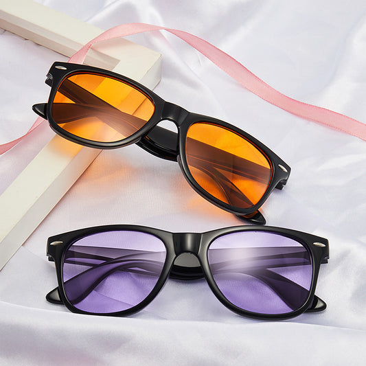 Retro Sunglasses With UV400 Protection Candy Colored Lens Classic PC Frame For Everyday Fashion Everyday Style