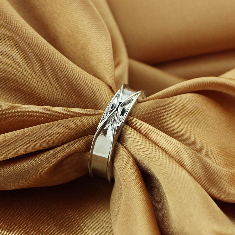 Couple Rings Cartoon Constellation Agate Design With Lettering Chic Fashionable Matching Rings For Him And Her