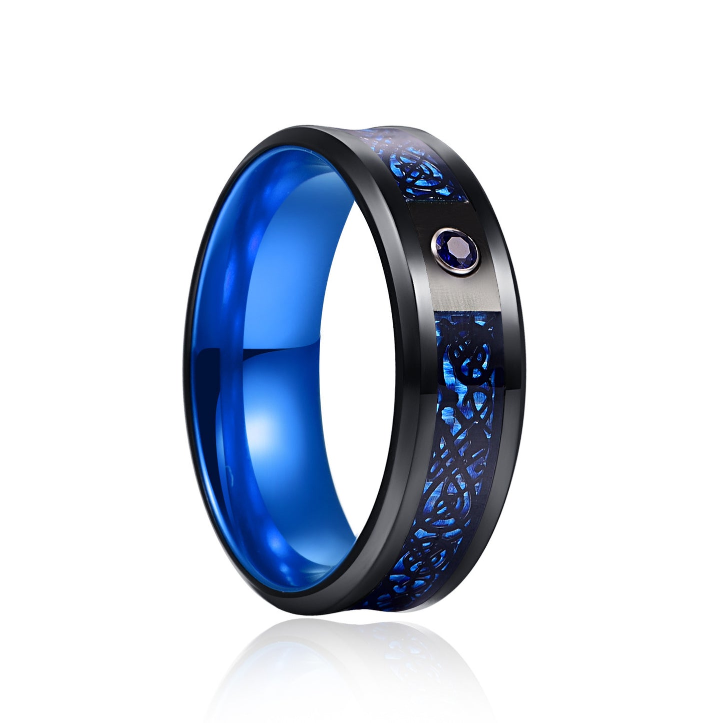 Unisex Luminous Ring In Red Purple Green Blue Tungsten Stainless Steel Jewelry With Durable Night Glow For Daily Use