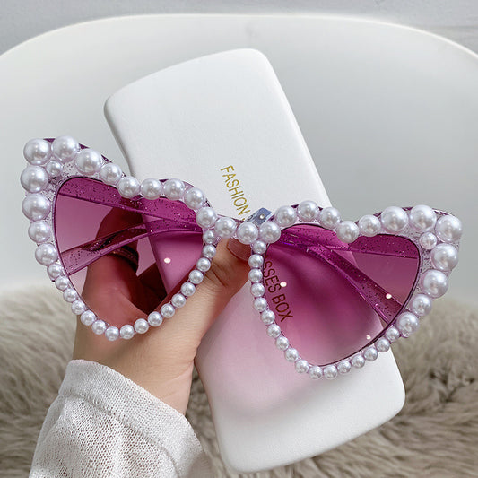 Womens Heart Shaped Sunglasses UV400 Protection Trendy Oval Eyewear Fashion Sun Glasses For Travel And Heart