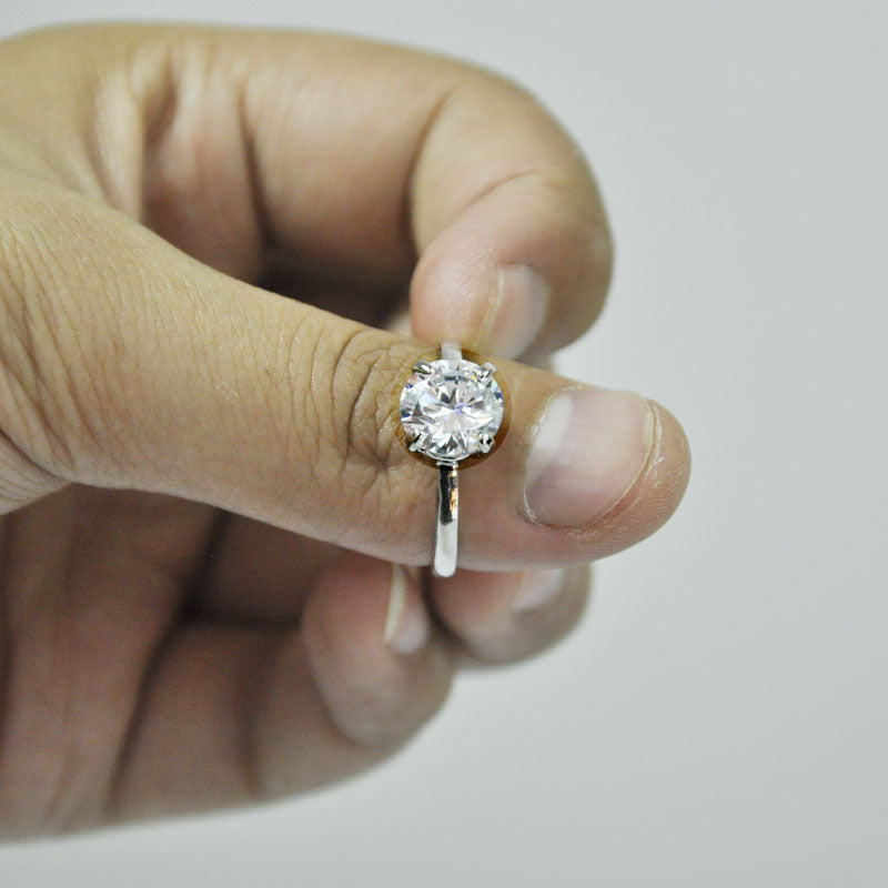 Geometric Ring With Rhinestones Silver Plated Alloy Ring Trendy Pattern Statement Ring Gift For Her Alloy Ring