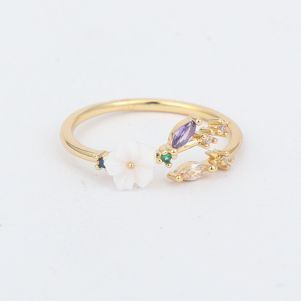 Women Adjustable Copper Plated Ring Fashion Jewelry For Everyday Chic Wearable Elegant Dainty Finger Ring Gift