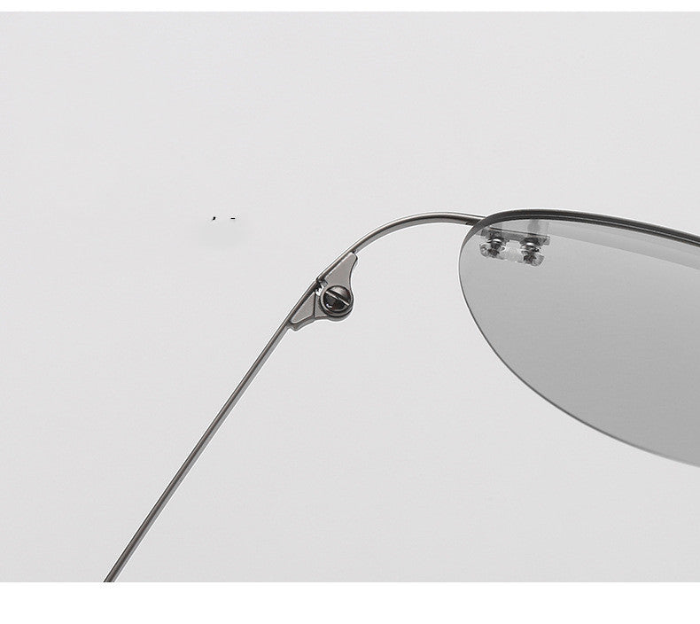 Polarized Frameless Sunglasses For Driving Resin Lenses