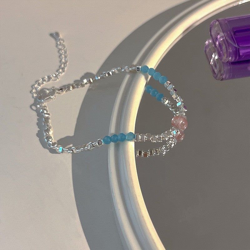 Women Electroplated Bracelet With Artificial Crystal Chic Design Fashionable Bangle Jewelry For Women And Girls