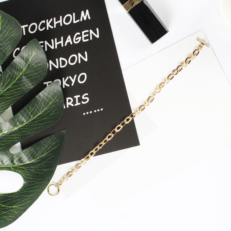 Unisex Gold Plated Buckle Bracelet Simple Metal Bangle Electroplated Finish For Women And Men Everyday Classic