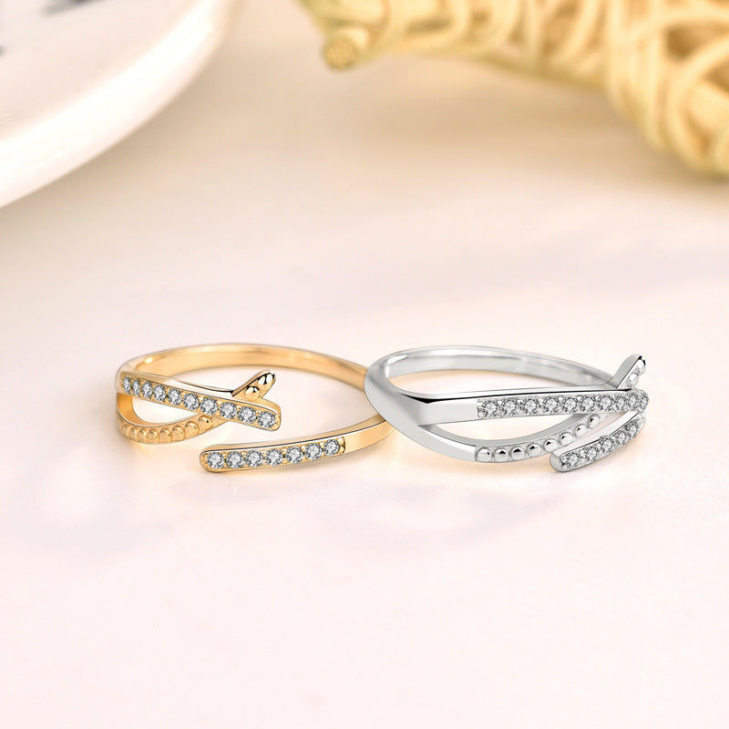 Women's 925 Silver Ring Simple Index Finger Ring Individually Packed Ring Women's Silver Ring New Personality Ring Niche Design Sense Ring Versatile Ring