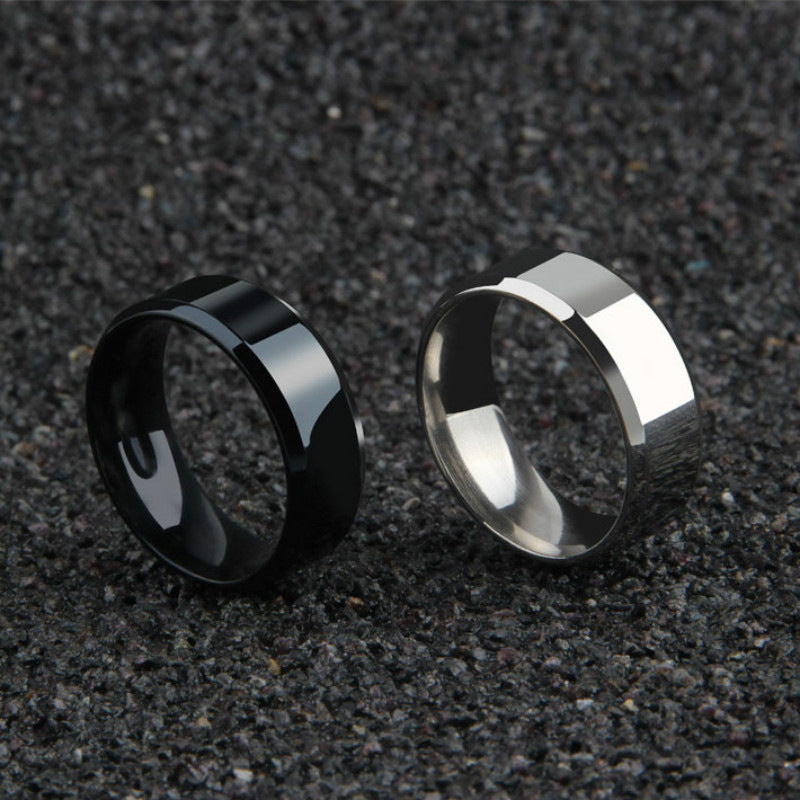 Geometric Glossy Alloy Ring Electroplated Metal Band for Travel Unisex Fashion Jewelry Minimalist Design Everyday Wear