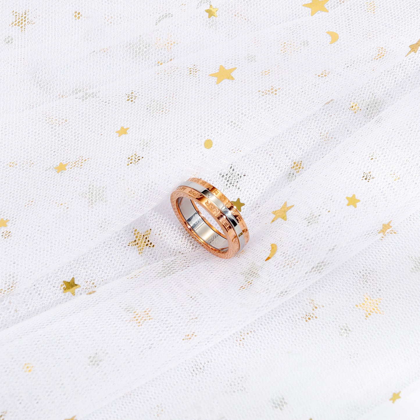 Womens Titanium Steel Ring With Geometric Design Electroplated Fashion Jewelry For Daily Wear Gift Sizes 6 7 8 Stock