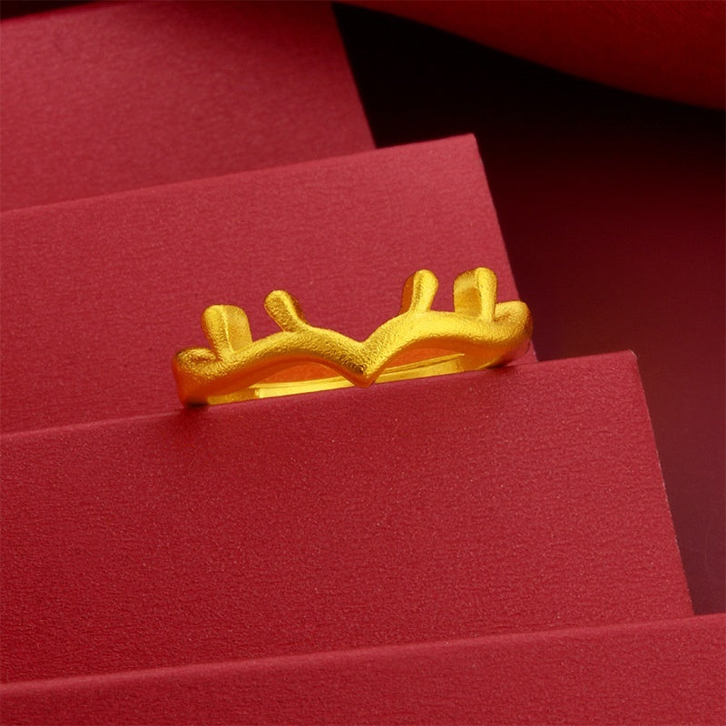 Vietnam Placer Gold Ring For Women Does Not Fade