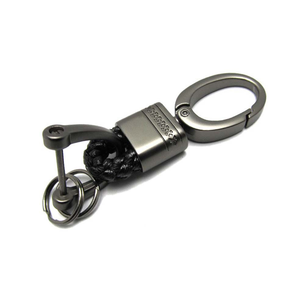 Car Keychain Braided Rope Key Holder Zinc Alloy Automotive Accessories Keys For Men And Women Black Red Coffee